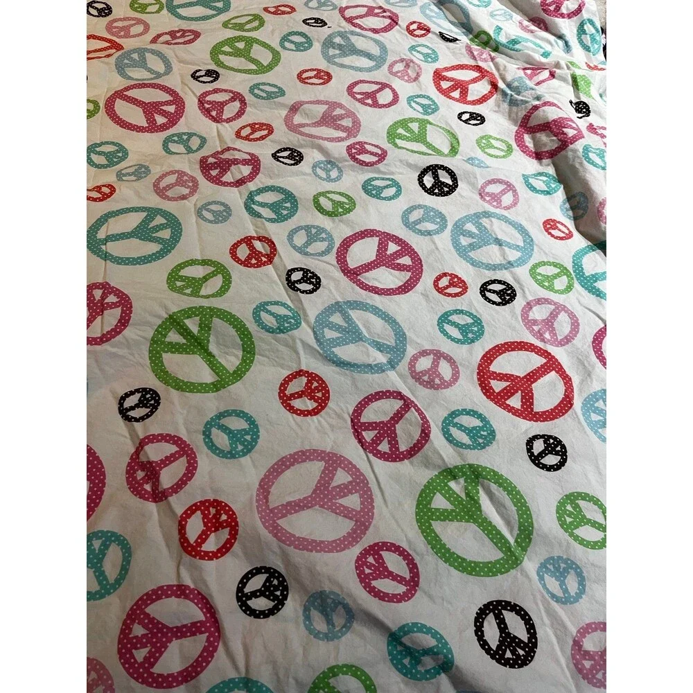 Pottery barn teen Berkeley peace twin duvet cover with pillow case